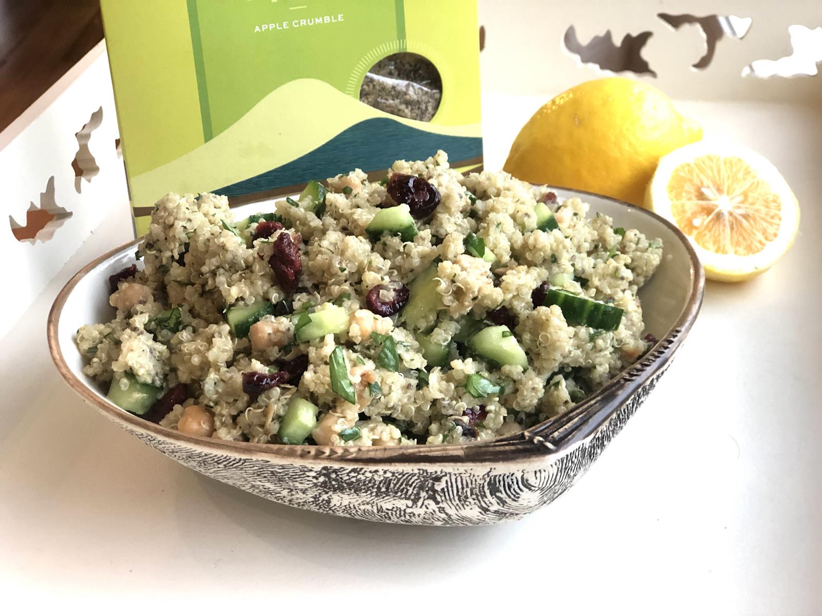 Quinoa, Cranberry & Chickpea Salad – Treasured Morning